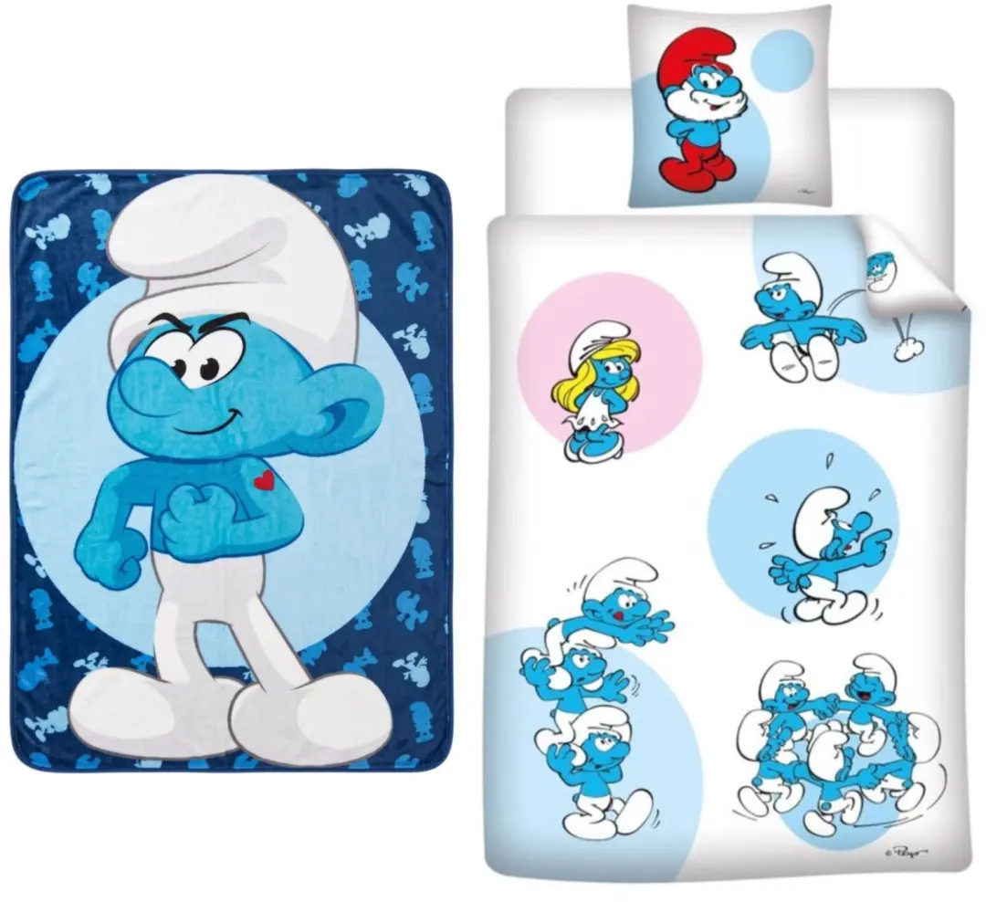 De Smurfen Eenpersoons Slaapkamerset