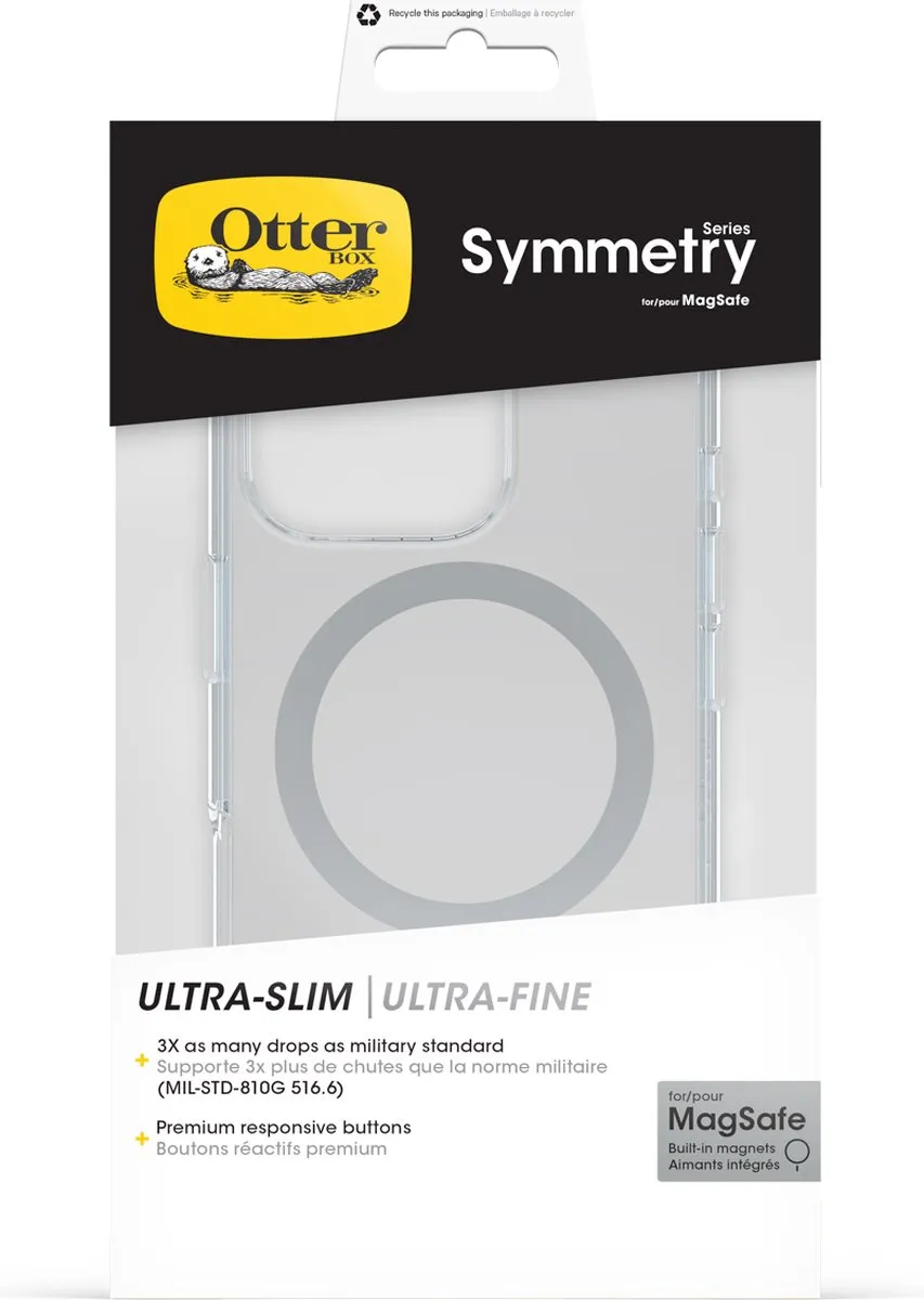 OtterBox Symmetry MagSafe iPhone 16 Pro Hoesje - Transparant - MPN 12179