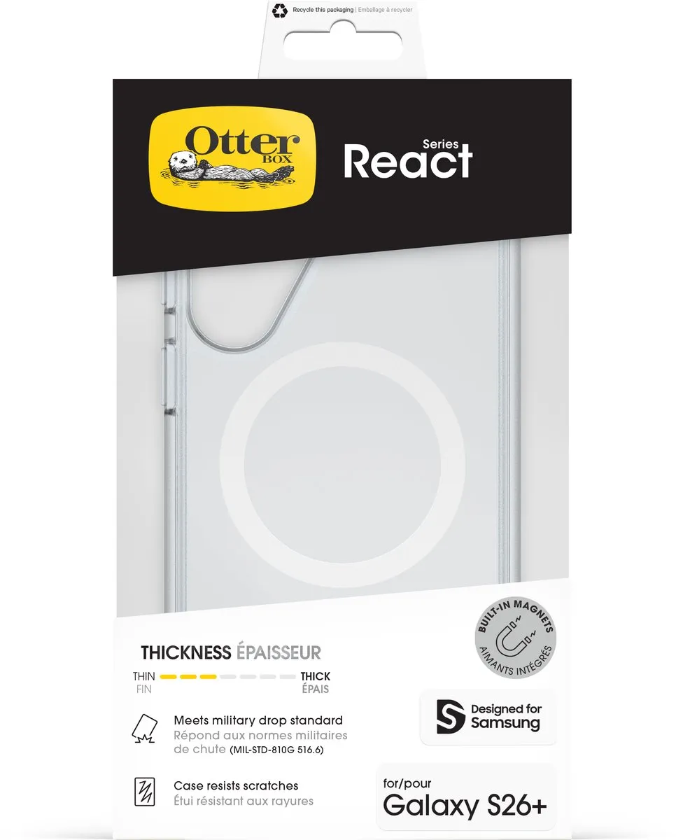OtterBox React Magnets Case Samsung Galaxy S26+ - Transparant - 77-99942
