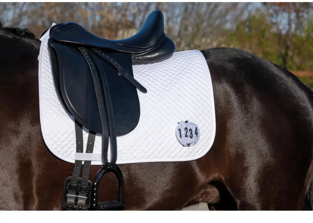 HKM Competition Dressuurmat voor paarden - Wit - afbeelding 2 van 2
