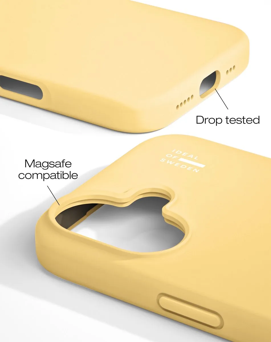 iDeal of Sweden iPhone 16 Silicone Hoes - Soft Lemon - MagSafe