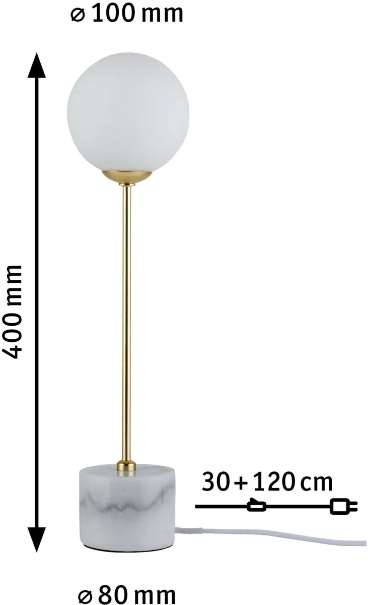 Paulmann Neordic Moa LED Tafellamp - 10W - Wit/Goud - Ø10cm