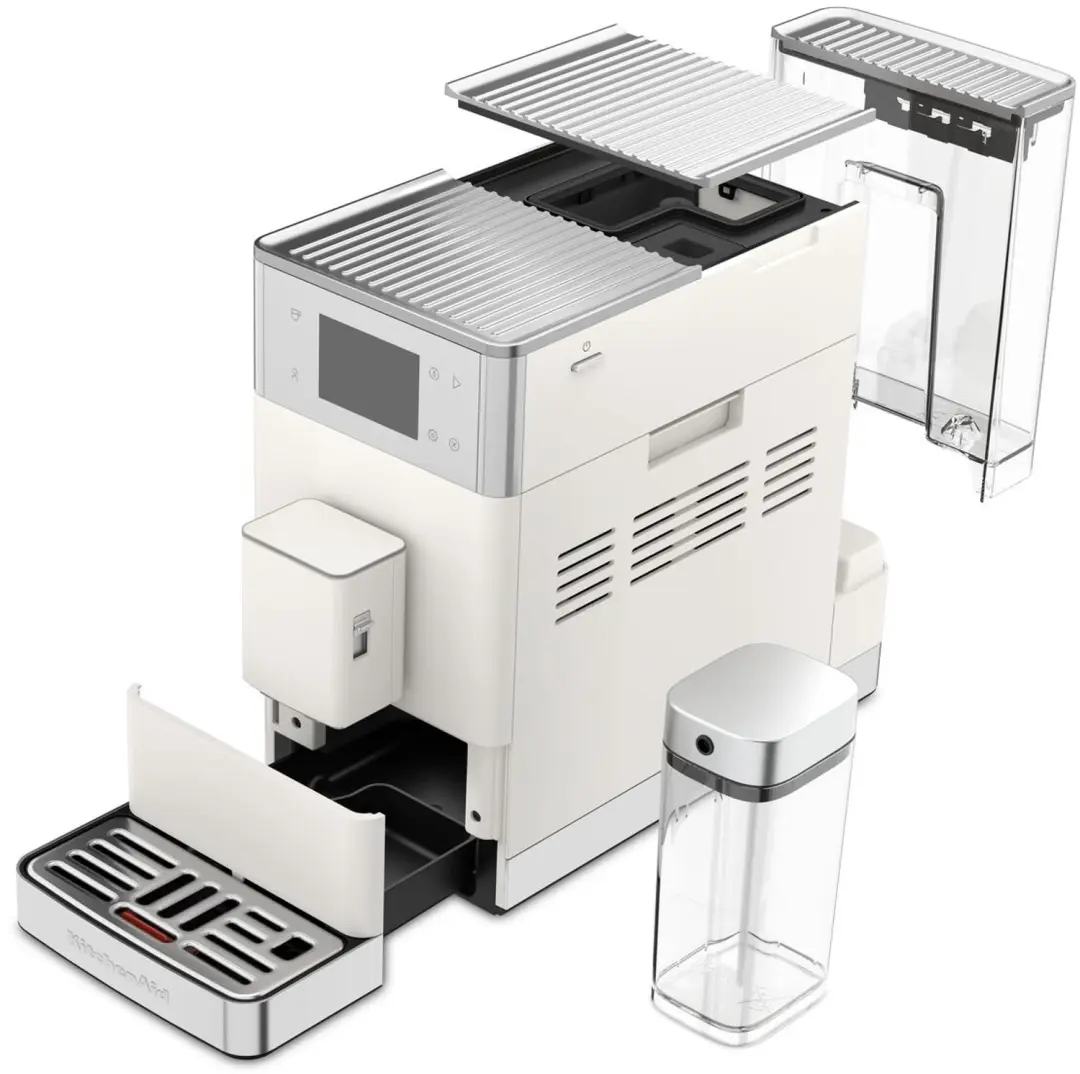 KitchenAid KF4 5KES8454EPL Espressomachine - Zilver/Wit - afbeelding 4 van 6