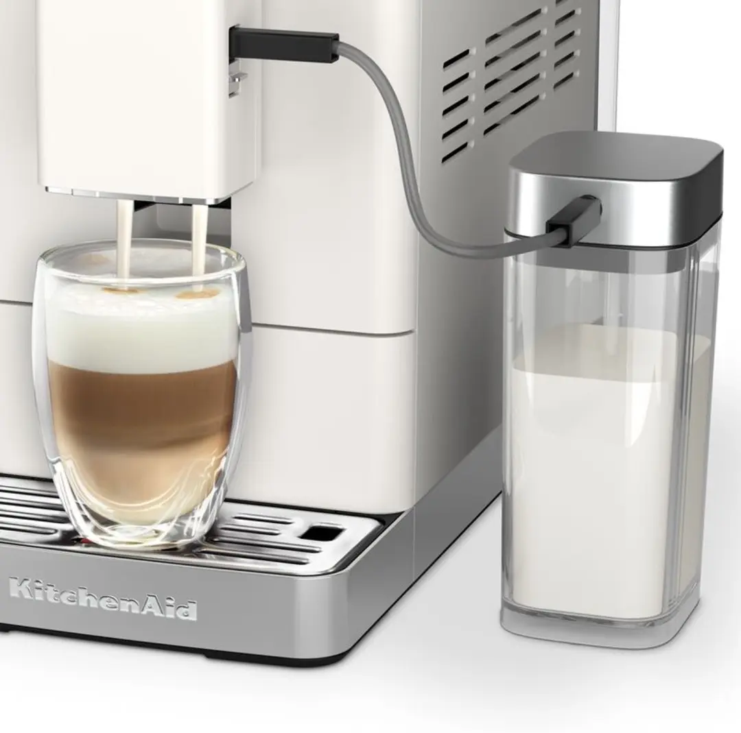 KitchenAid KF4 5KES8454EPL Espressomachine - Zilver/Wit - afbeelding 5 van 6