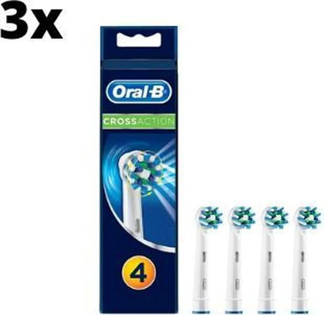 3 x 4 stuks Oral-B CrossAction Opzetborstels