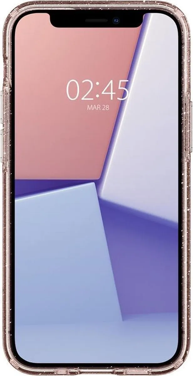 Spigen Liquid Crystal iPhone 12 Mini Hoesje - Roze Glitter