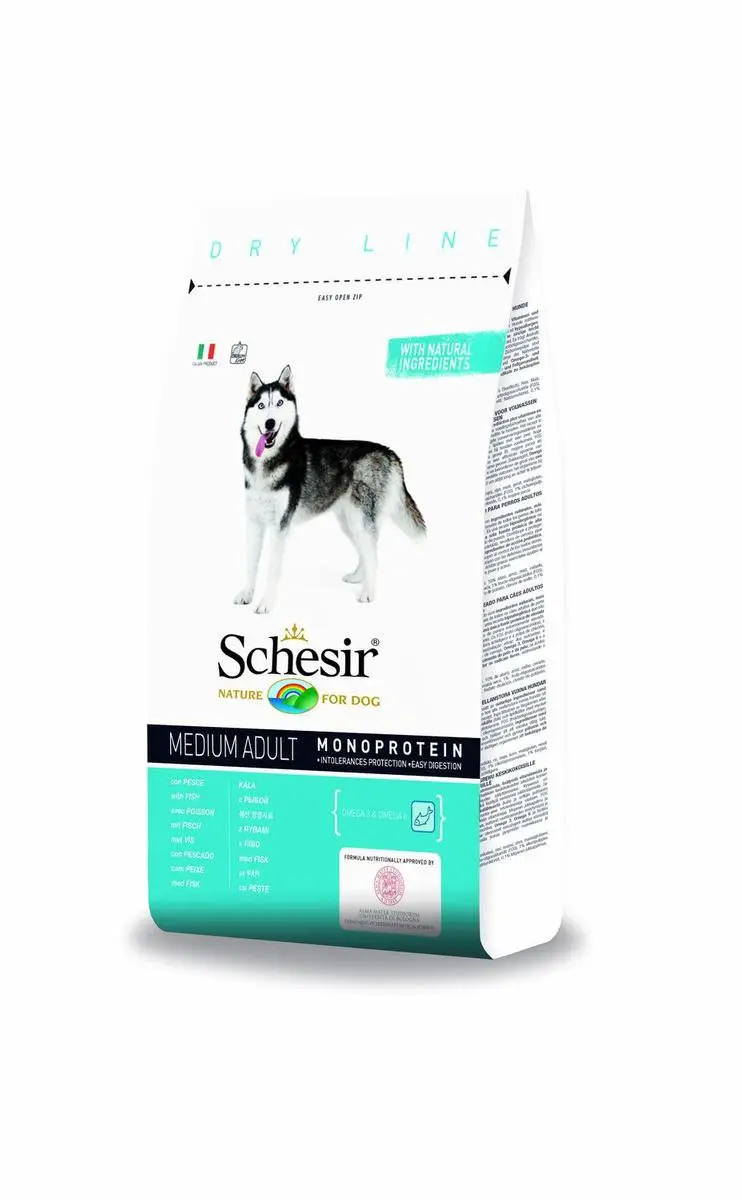Schesir Hond Dry Maintenance Medium Vis 12kg - afbeelding 2 van 5