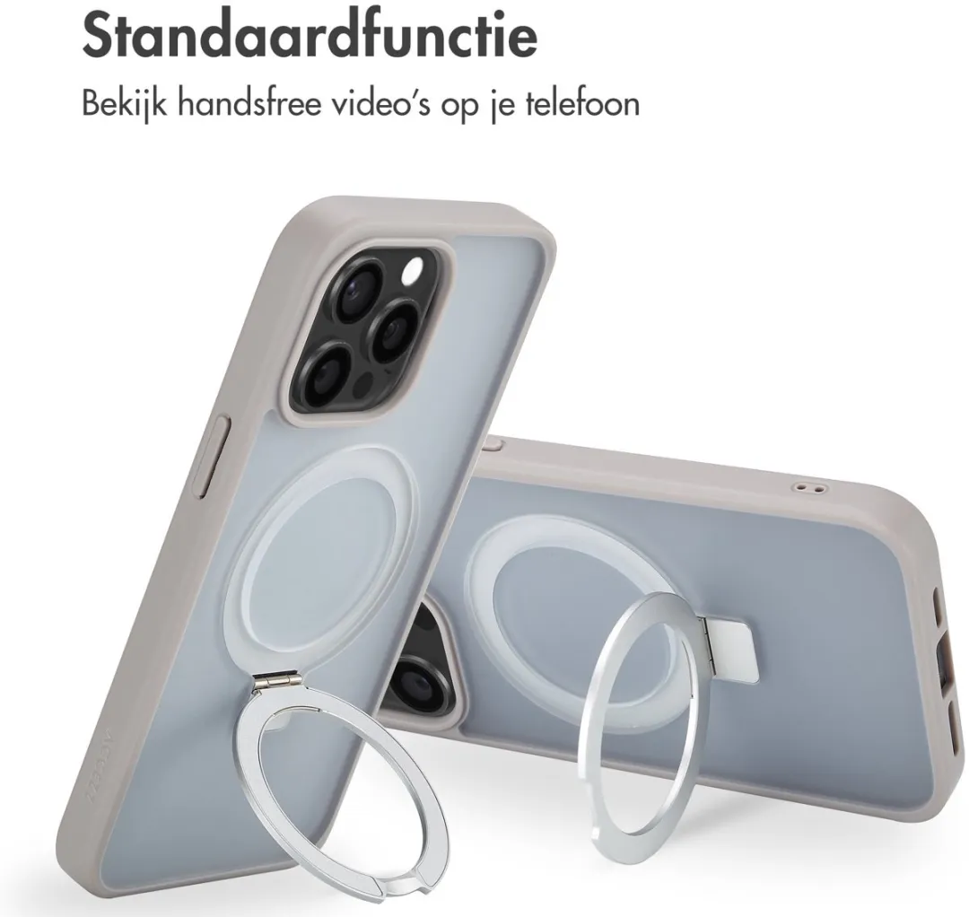 Accezz Hoesje iPhone 15 Pro Max - Grijs - MagSafe