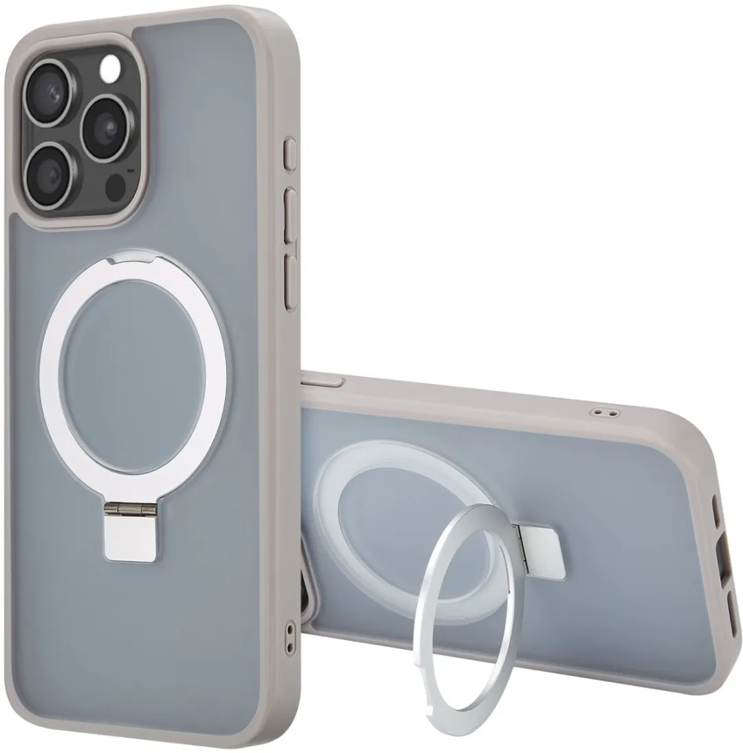 Accezz Hoesje iPhone 15 Pro Max - Grijs - MagSafe