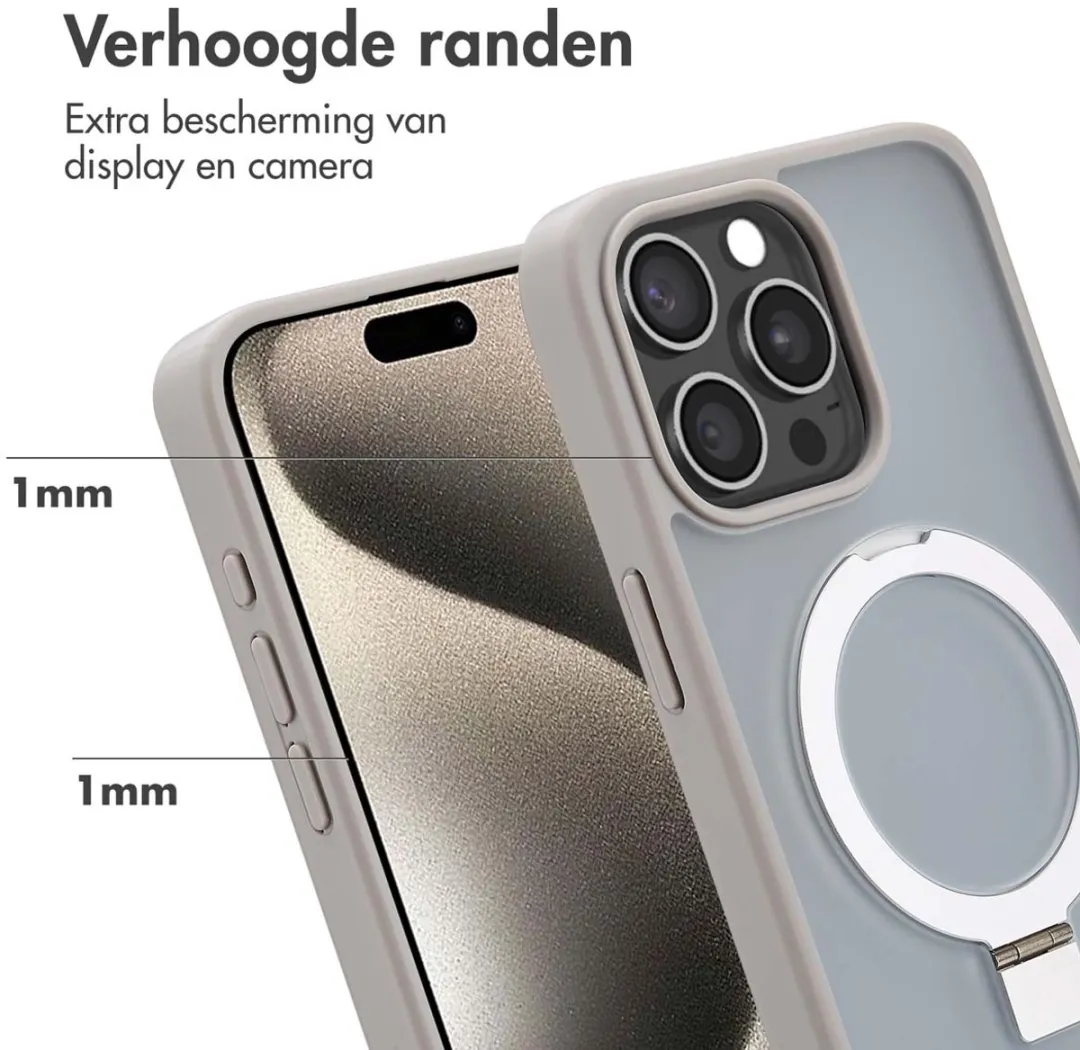 Accezz Hoesje iPhone 15 Pro Max - Grijs - MagSafe