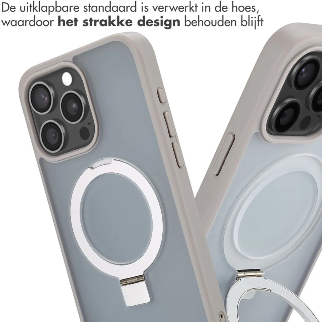 Accezz Hoesje iPhone 15 Pro Max - Grijs - MagSafe