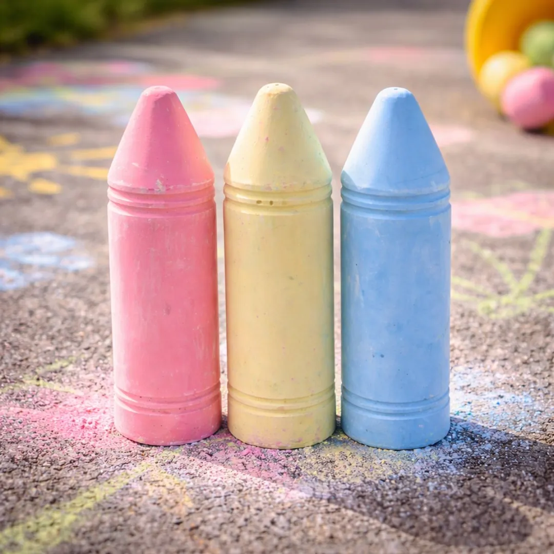 Eddy Toys Stoepkrijt XL 3 Stuks - Roze/Geel/Blauw