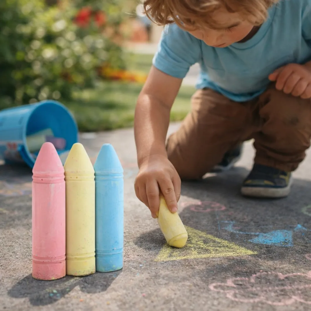 Eddy Toys Stoepkrijt XL 3 Stuks - Roze/Geel/Blauw
