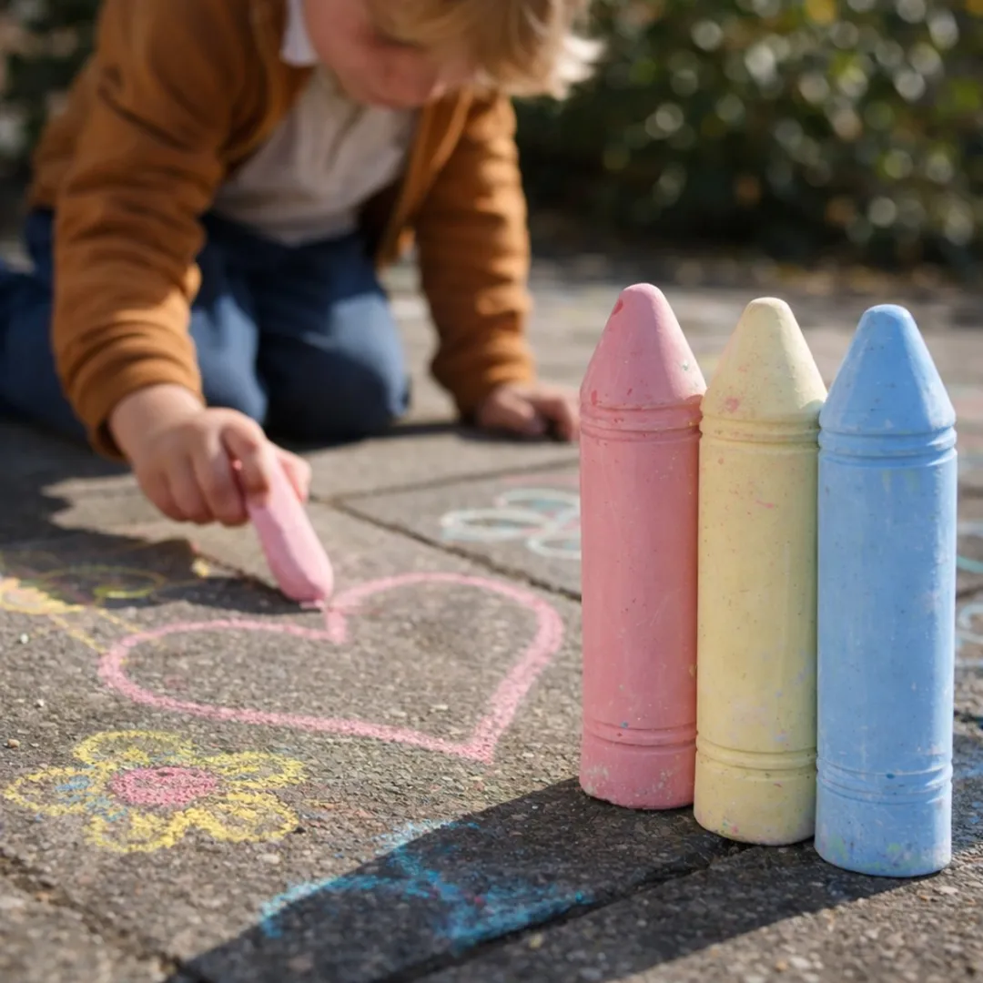 Eddy Toys Stoepkrijt XL 3 Stuks - Roze/Geel/Blauw