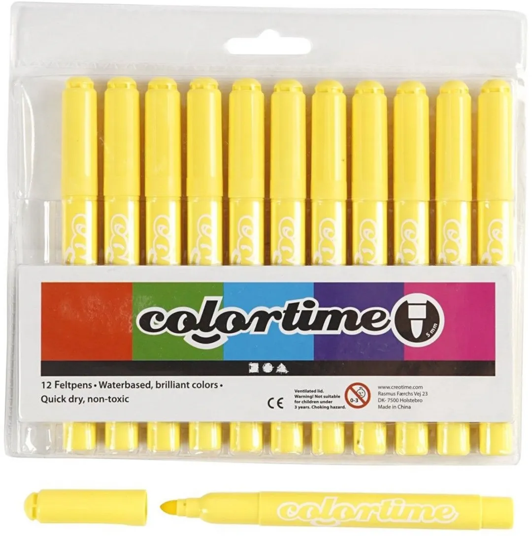 Colortime Roze Stiften 5mm - 12 Stuks