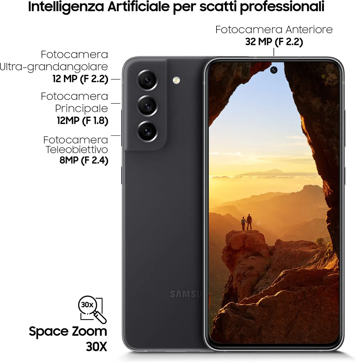 Samsung Galaxy S21 FE SM-G990BZADEUB - 128GB - Grafiet