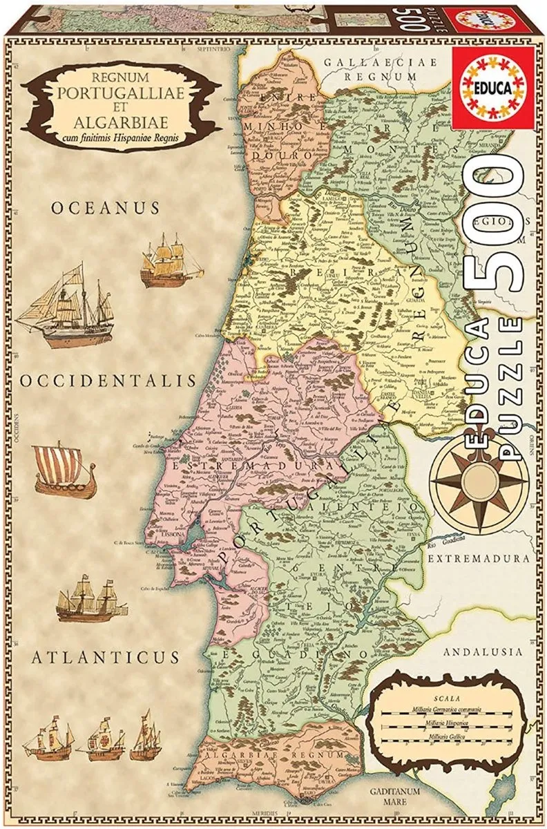 Educa Historische Kaart Portugal Legpuzzel 500 Stukjes