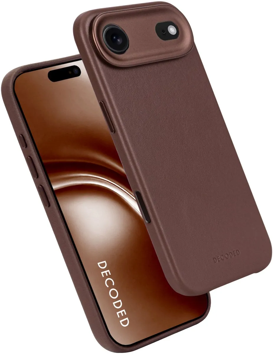 Decoded Hoesje iPhone 17 Air - Premium ECCO Leer - Chocoladebruin - MagSafe