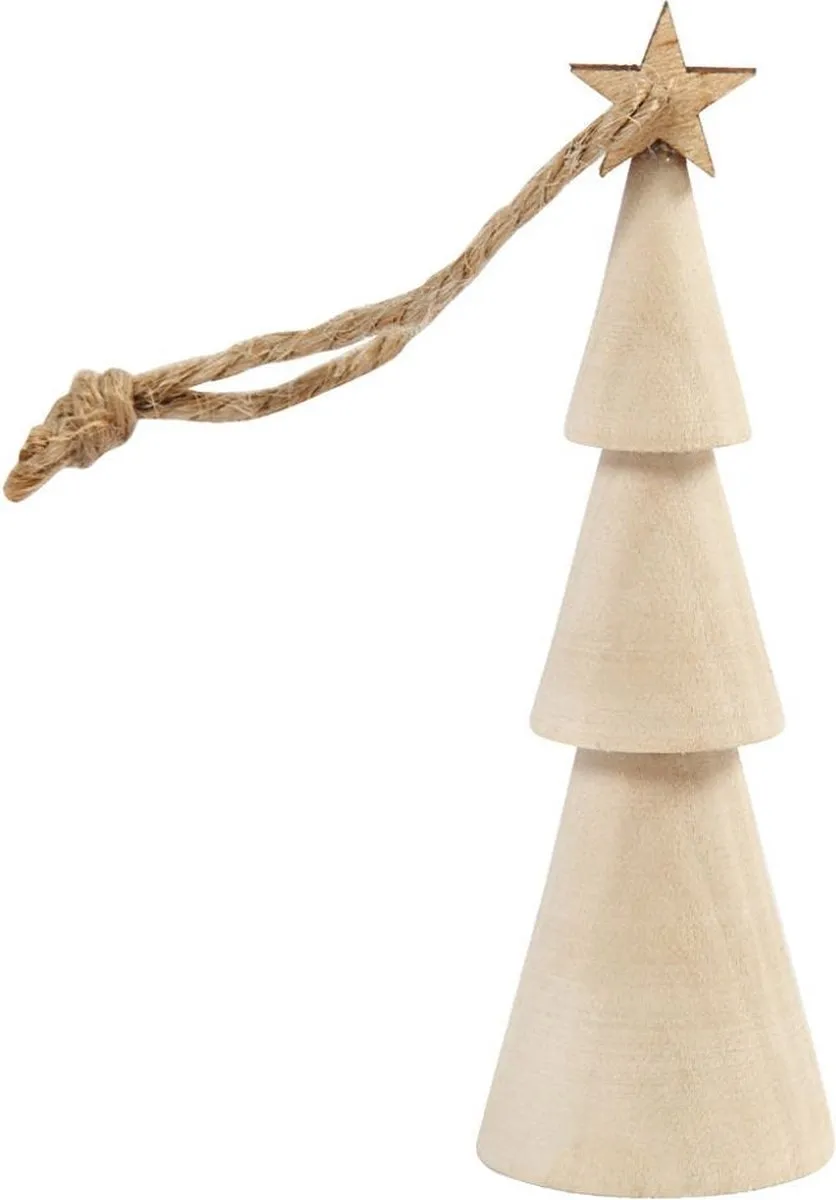Creativ Company Houten Kerstboom Ornament Ster 9cm