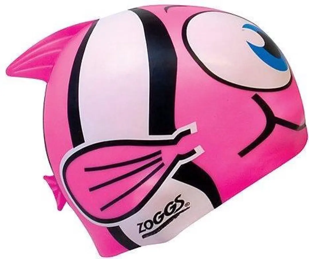 Zoggs Badmuts Silicone Character Cap Junior Vis Roze
