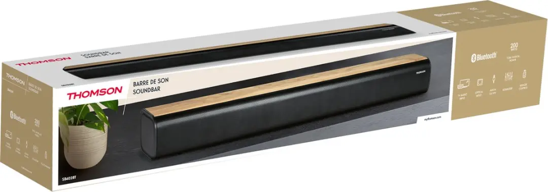 Thomson Cosy SB402BT Soundbar - Hout - afbeelding 6 van 6