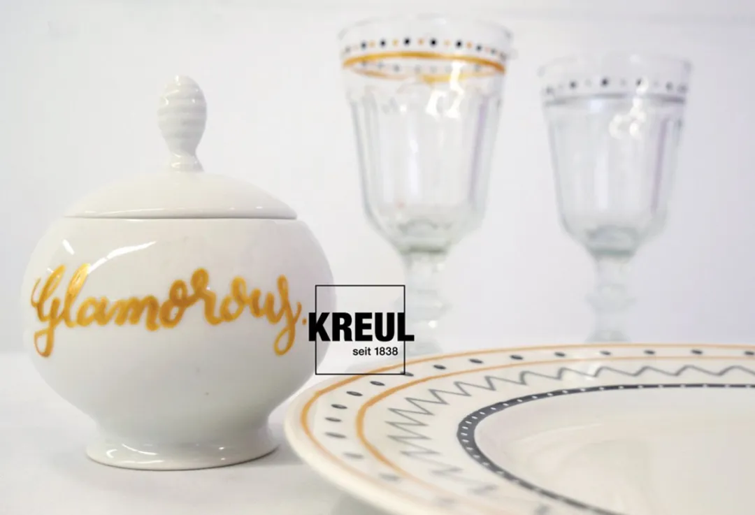 Kreul Porseleinstiften Glamour Set - 4 Stuks