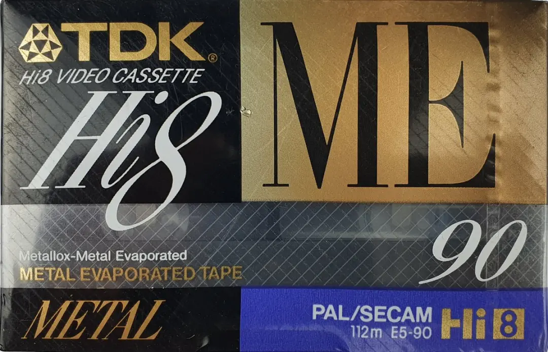TDK Metal Evaporated Hi8 90 minuten tape ME