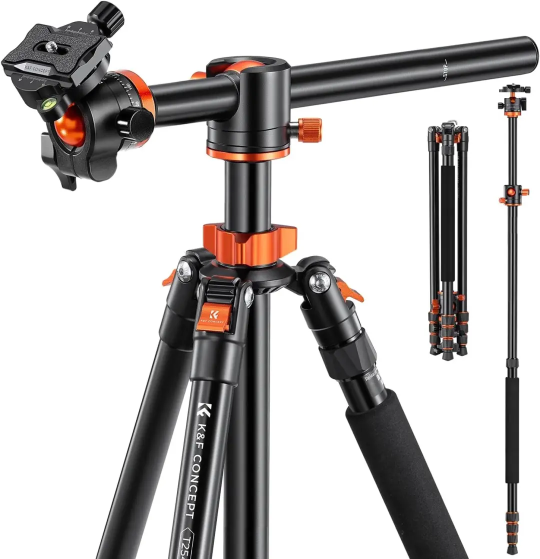 K&F Concept SA254T1 Statief: 238cm, 90° Middenkolom, 360° Panoramisch