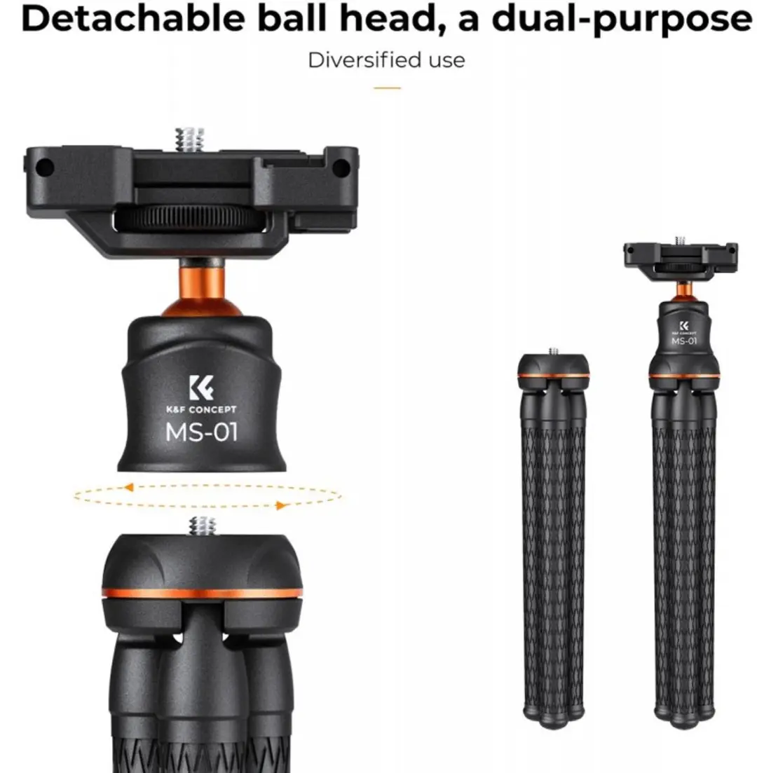 K&F Concept Flexibel Statief KF09.129 - Zwart - afbeelding 6 van 6