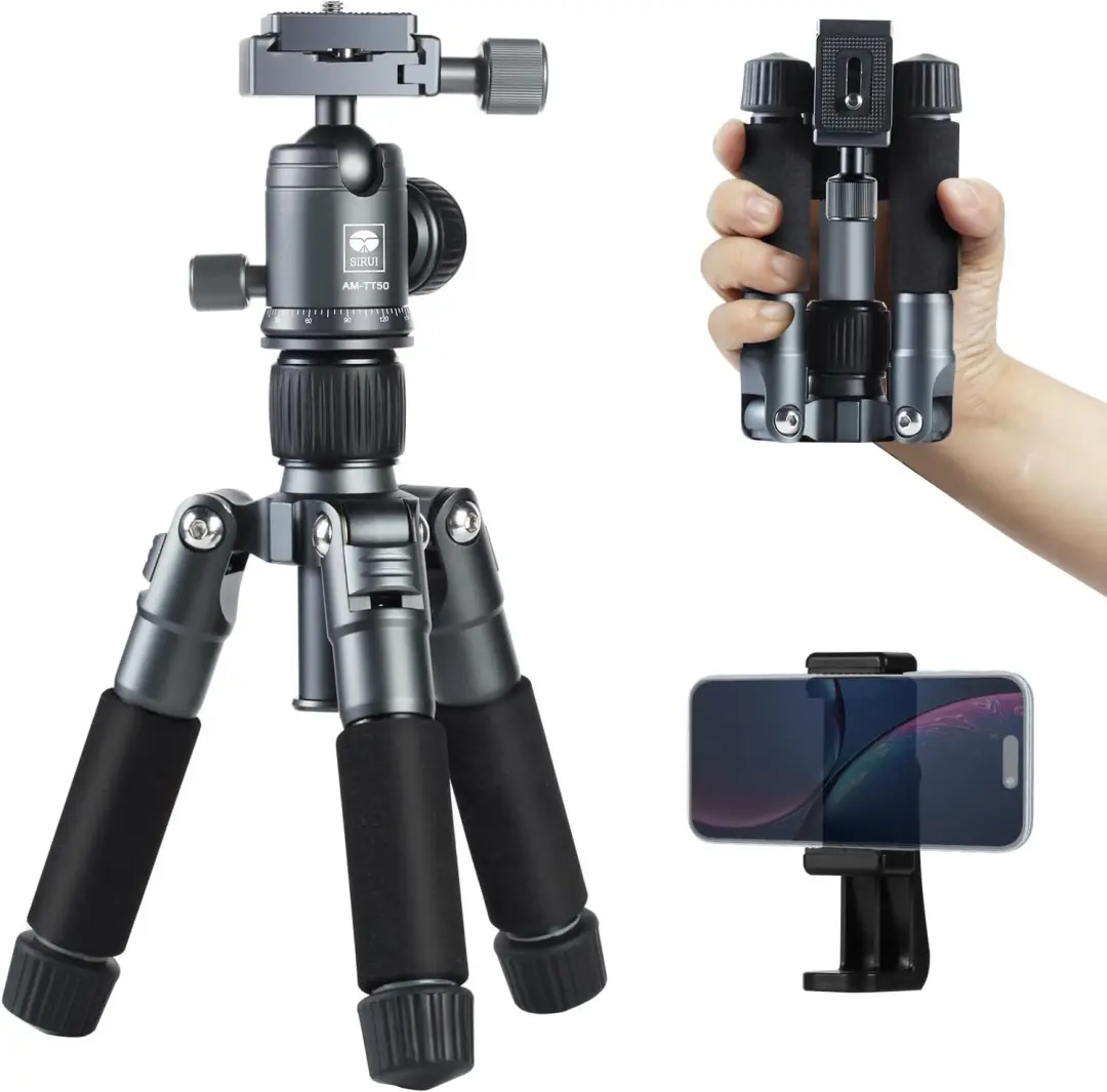 SIRUI Mini Statief AM-TT50: Compact Aluminium Reisstatief 52cm