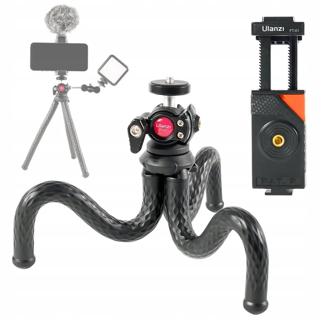 Ulanzi FT-01 Flexibele Statief met 360° Kop en Smartphonehouder