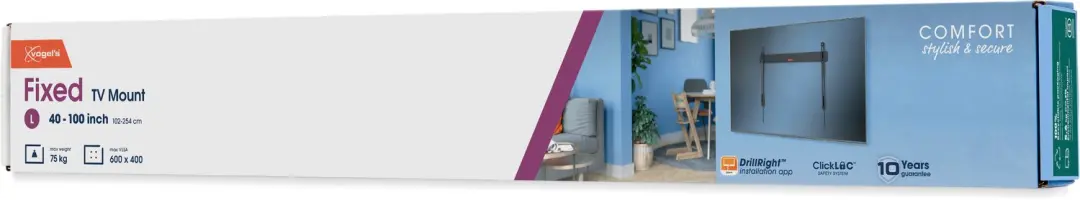 Vogel's COMFORT TVM 4605 L Vaste TV-beugel - 40-100 inch - Zwart - afbeelding 6 van 6