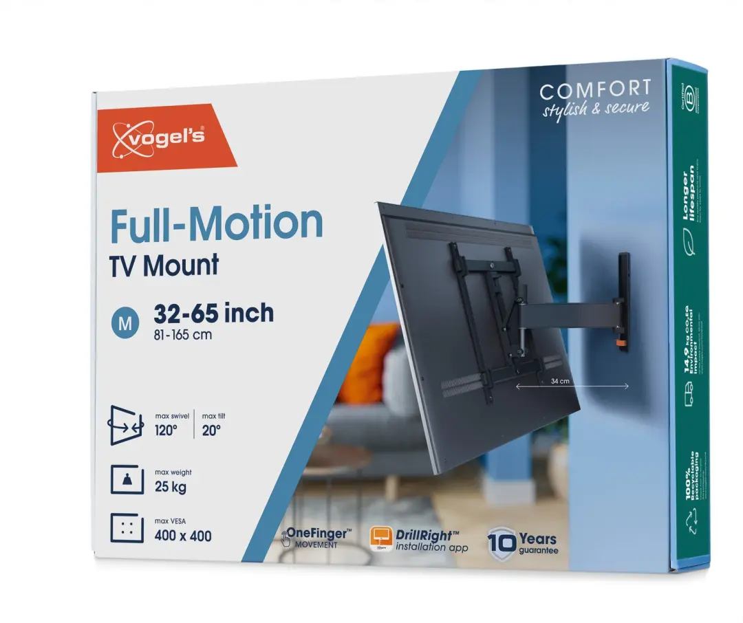 Vogel's COMFORT TVM 4425 M Draaibare tv-beugel - Zwart - afbeelding 6 van 6