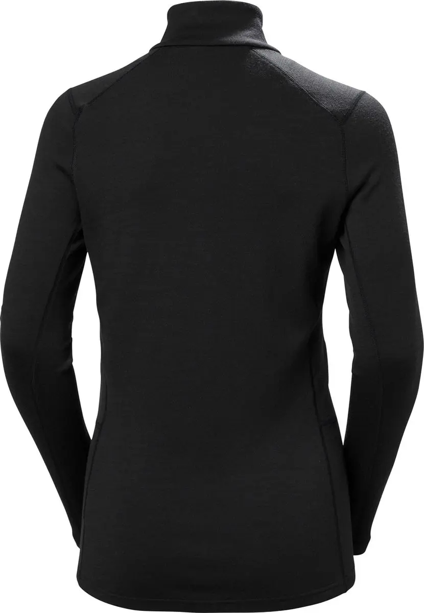 Helly Hansen Lifa Merino Midweight 1/2 Zip Dames - Zwart - XL - afbeelding 6 van 6