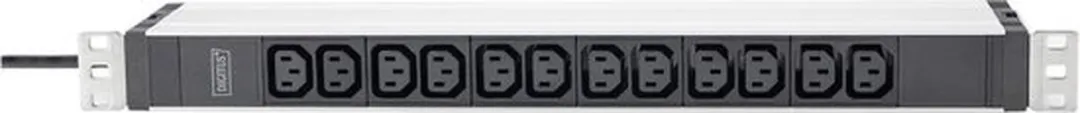Digitus DN-95426 Patchkast Stekkerdoos 19" 1HE - 10A C13 - Zwart - afbeelding 6 van 6
