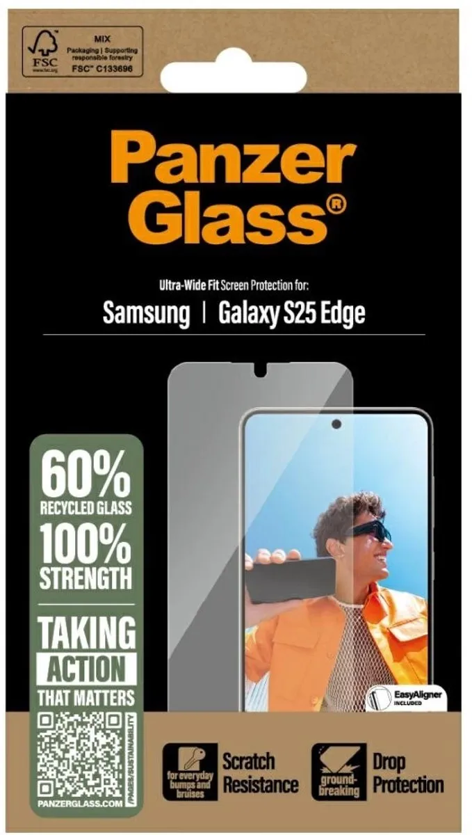 PanzerGlass Ultra-Wide Fit Screenprotector PG46385 - Samsung Galaxy S25 Edge