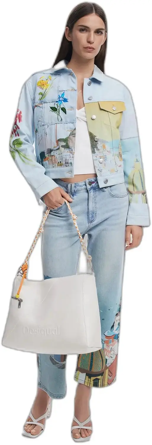 Desigual Indi Dames Spijkerjack - Blauw - afbeelding 2 van 2