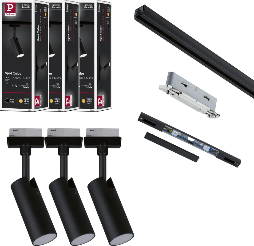 Paulmann URail Tubo Startersset 3x166lm 4,5W 3000K