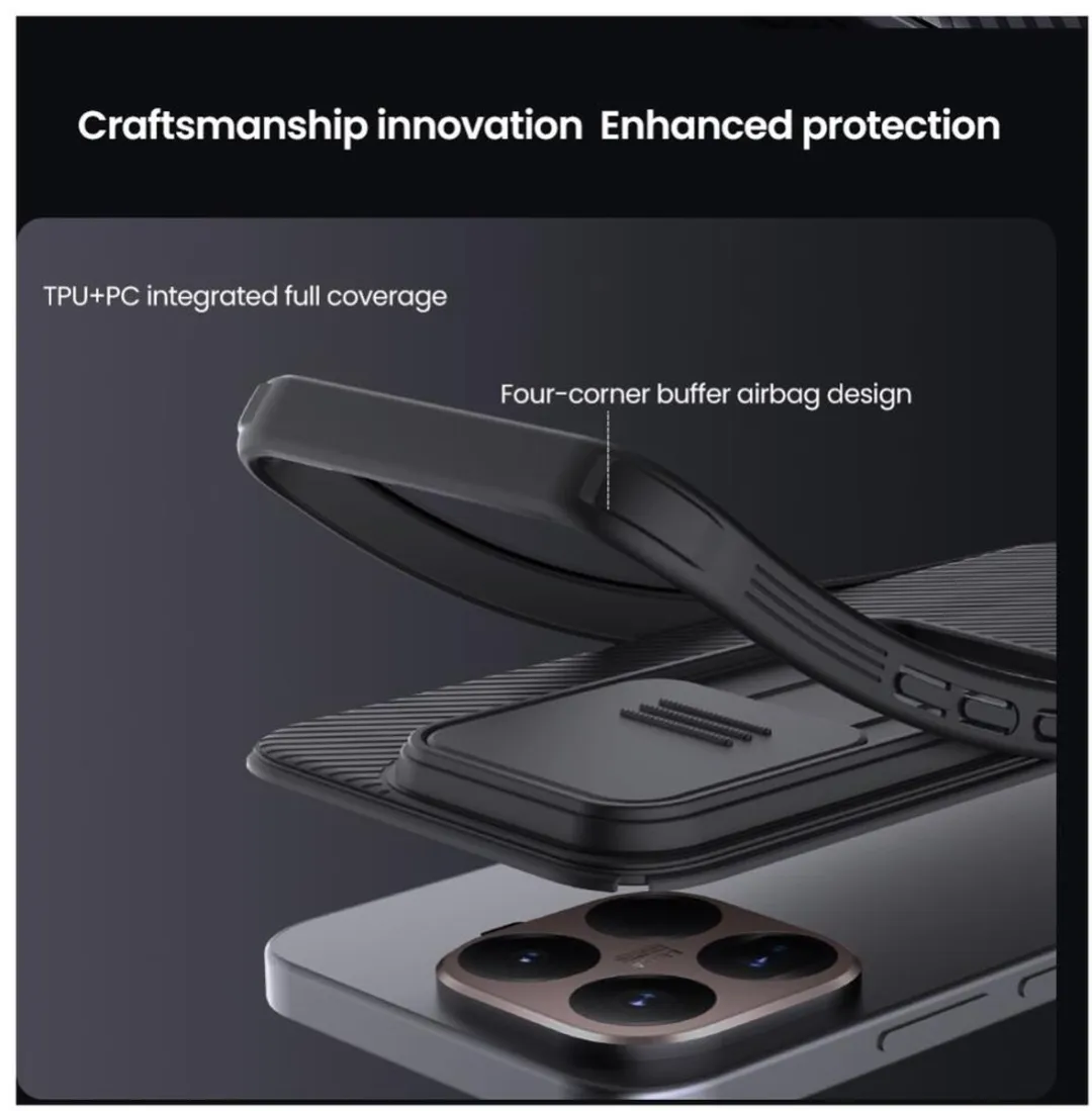 Nillkin CamShield Pro Hoesje Xiaomi 15T Pro - Zwart - afbeelding 6 van 6