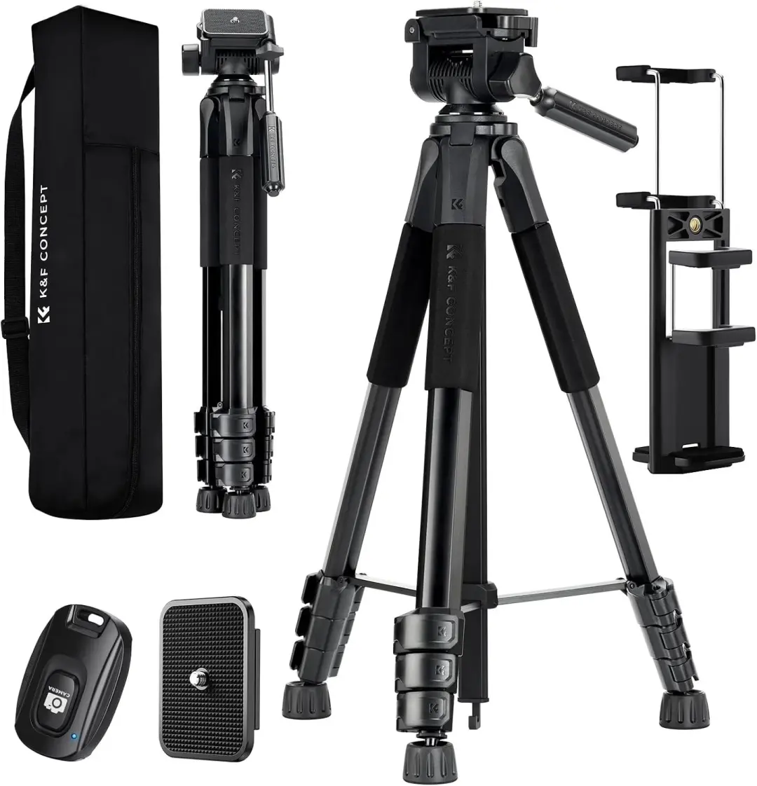 K&F Concept S254A3+BV01 Lichtgewicht Camera Statief 172cm