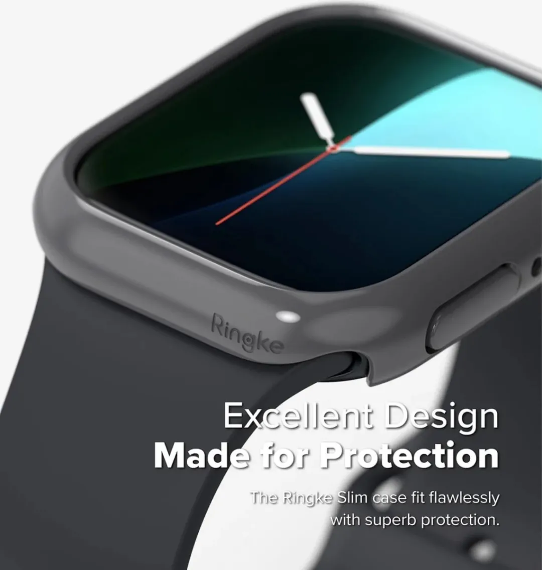 Ringke Slim Hoesje Apple Watch 10/11 46mm - 2 Stuks - Grijs/Transparant