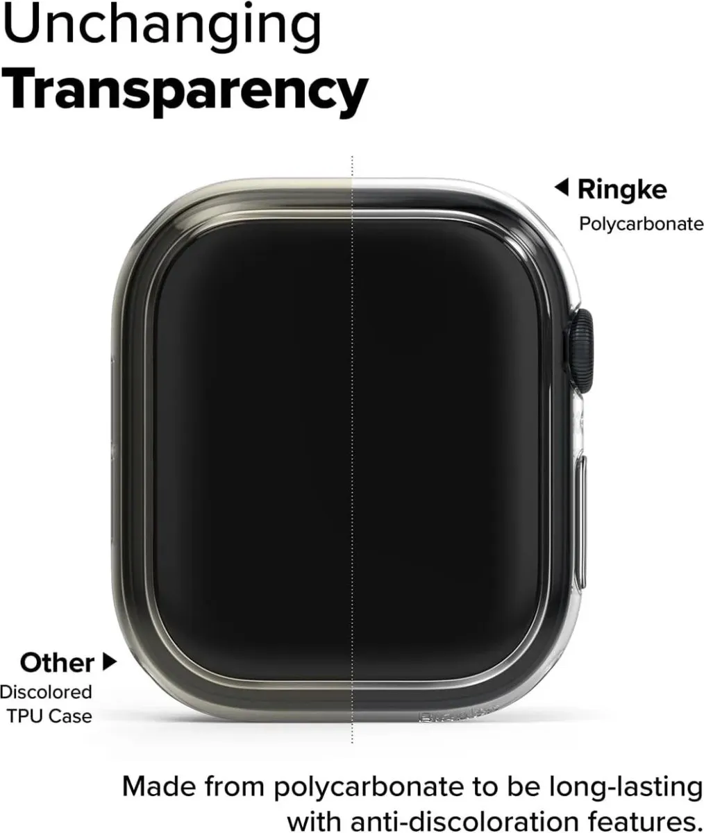 Ringke Slim Hoesje Apple Watch 10/11 46mm - 2 Stuks - Grijs/Transparant