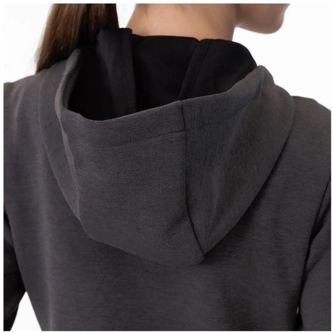 Jako Premium Basics Jas Met Kap Dames - Antraciet Gemeleerd - 36 - afbeelding 2 van 4