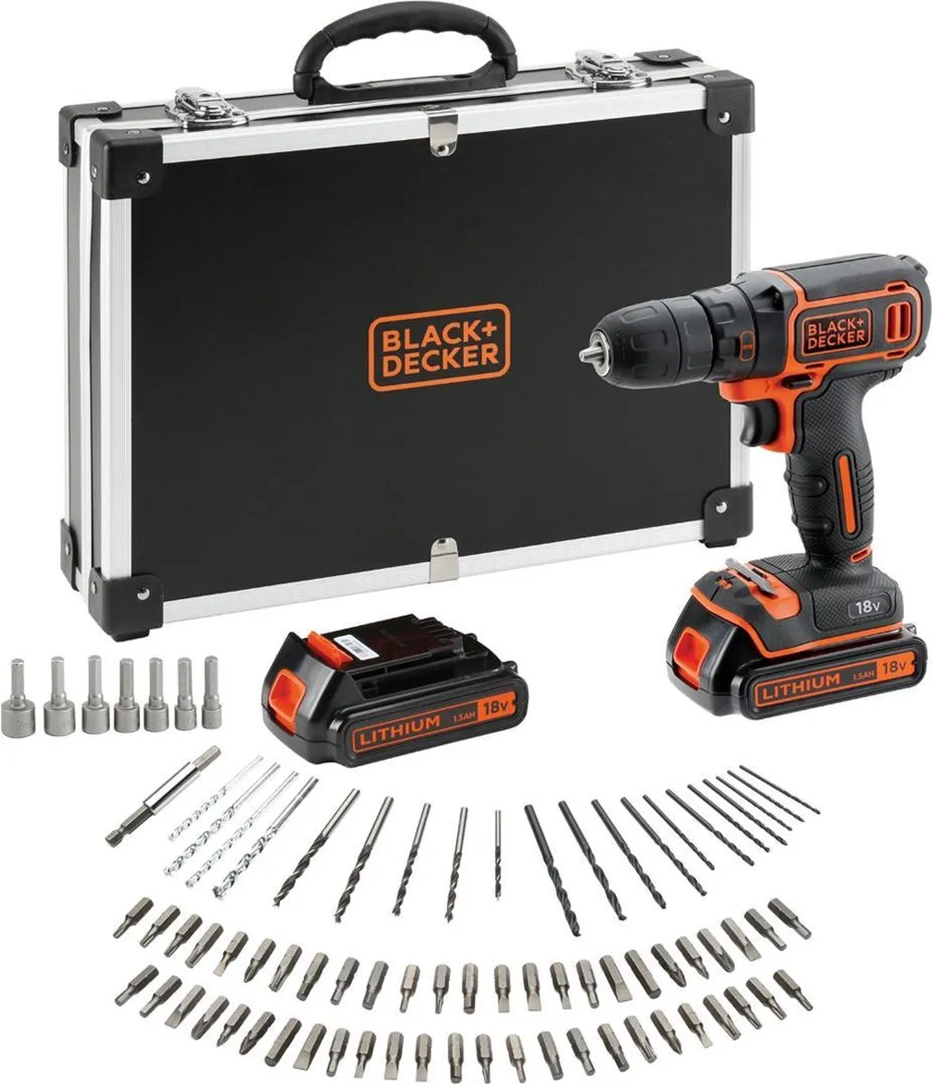 BLACK+DECKER BDCDC18BAFC-QW 18V Schroefboormachine Kit