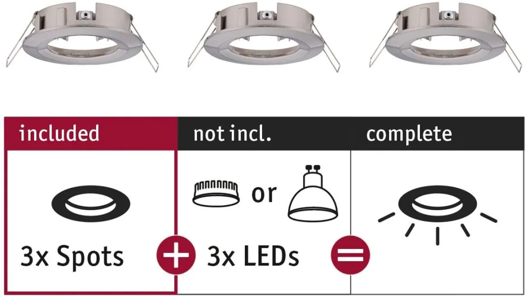 Paulmann Choose Basisset Inbouwlamp 3x10W 78mm