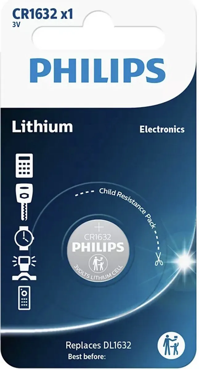 Philips CR1632 Knoopcelbatterij 120mAh