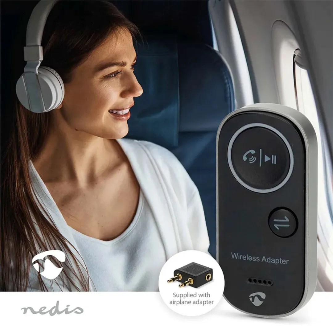 Nedis BTTC2500BK Bluetooth Zender/Ontvanger - USB-C/3.5mm - Zwart
