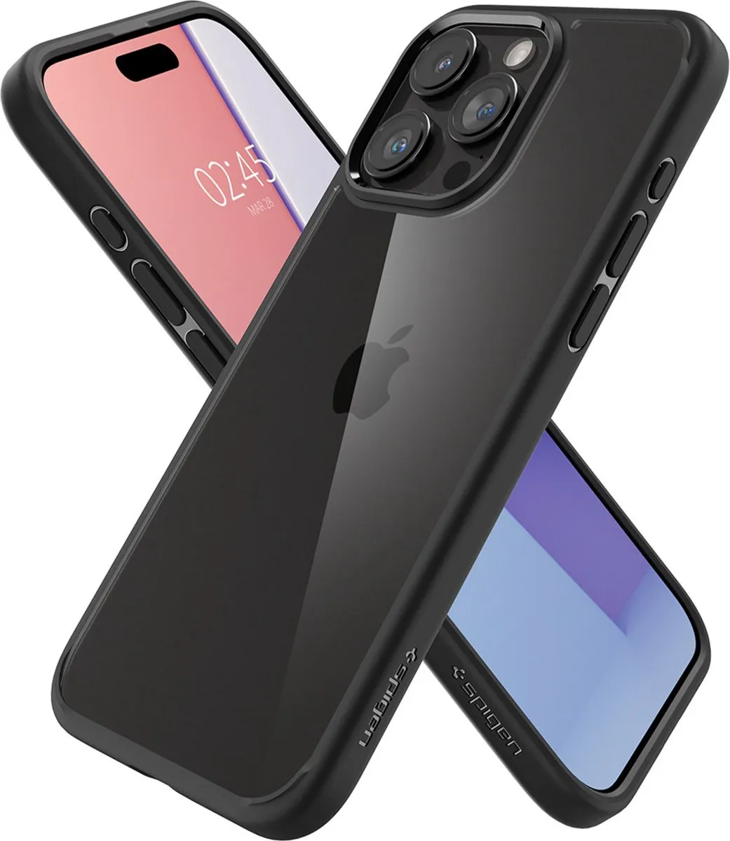 Spigen Ultra Hybrid Hoesje ACS06570 - iPhone 15 Pro Max - Matte zwart