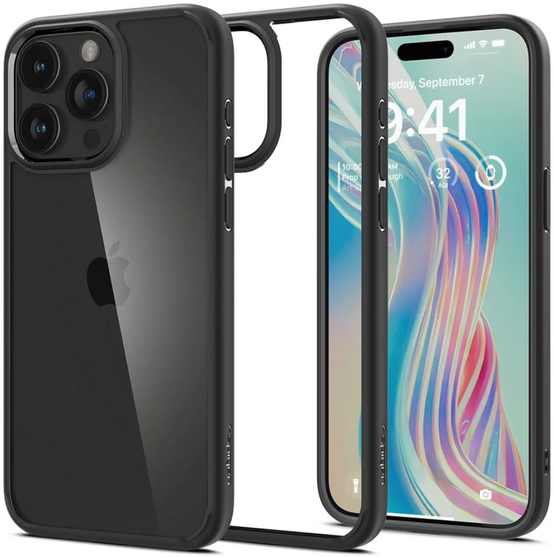 Spigen Ultra Hybrid Hoesje ACS06570 - iPhone 15 Pro Max - Matte zwart
