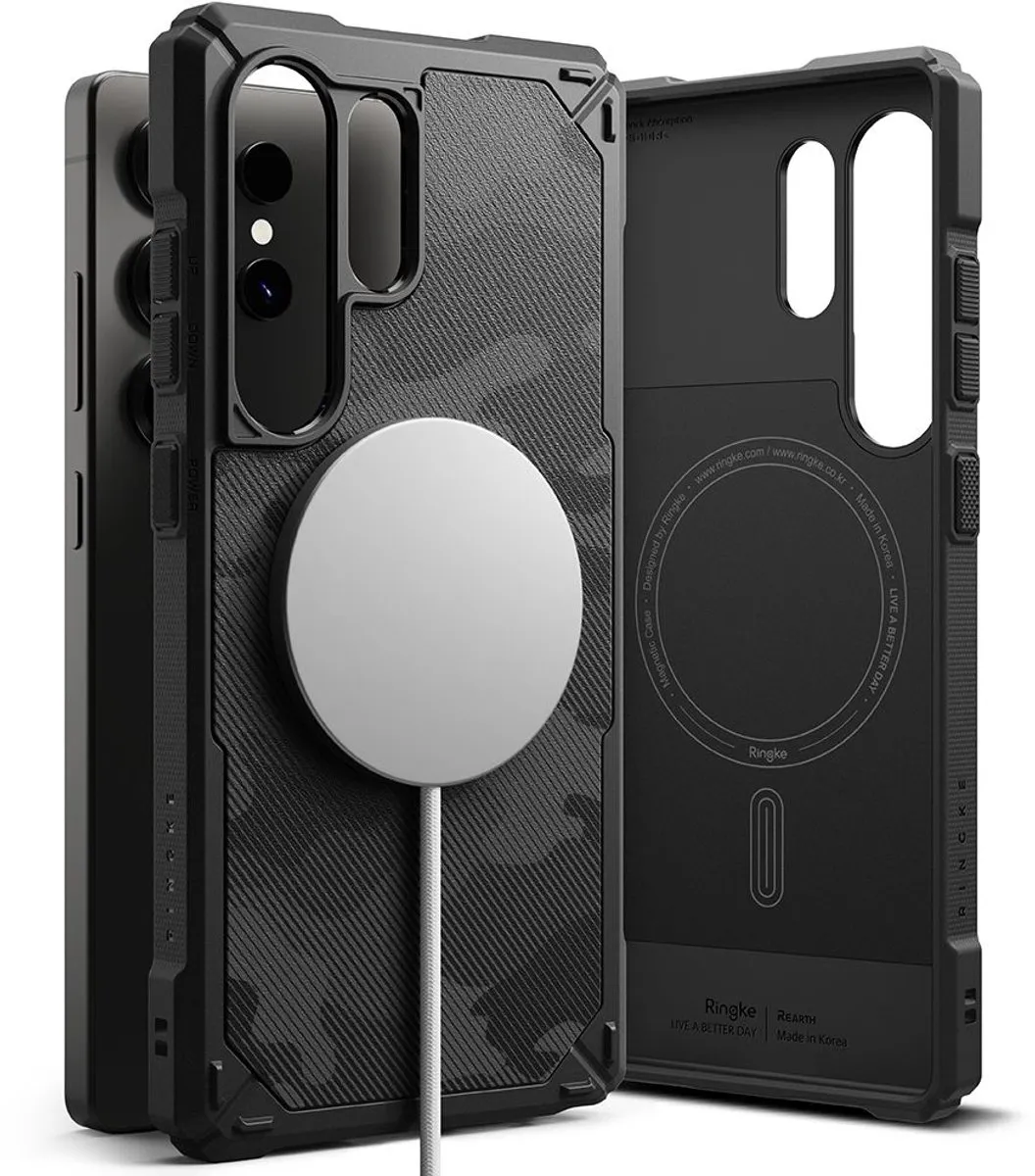 Ringke Rugged Gear Magnetische Hoes Samsung Galaxy S25 Ultra Camo Zwart